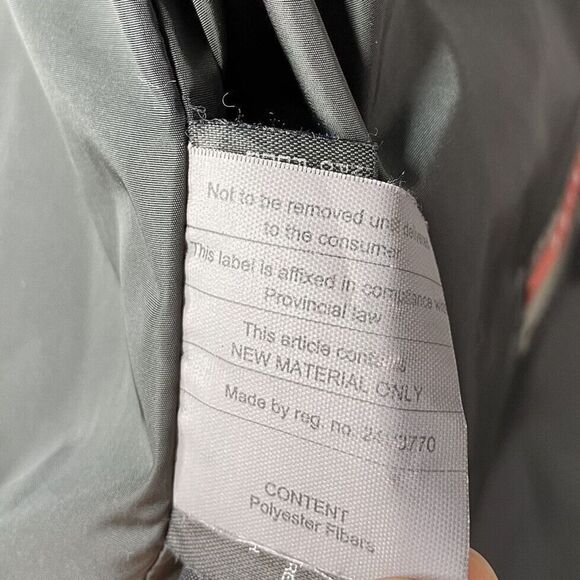 PRADA Mens Gray Full-Zip Nylon Jacket Sz 48 Medium M Wool Collar LOGO - Picture 14 of 15